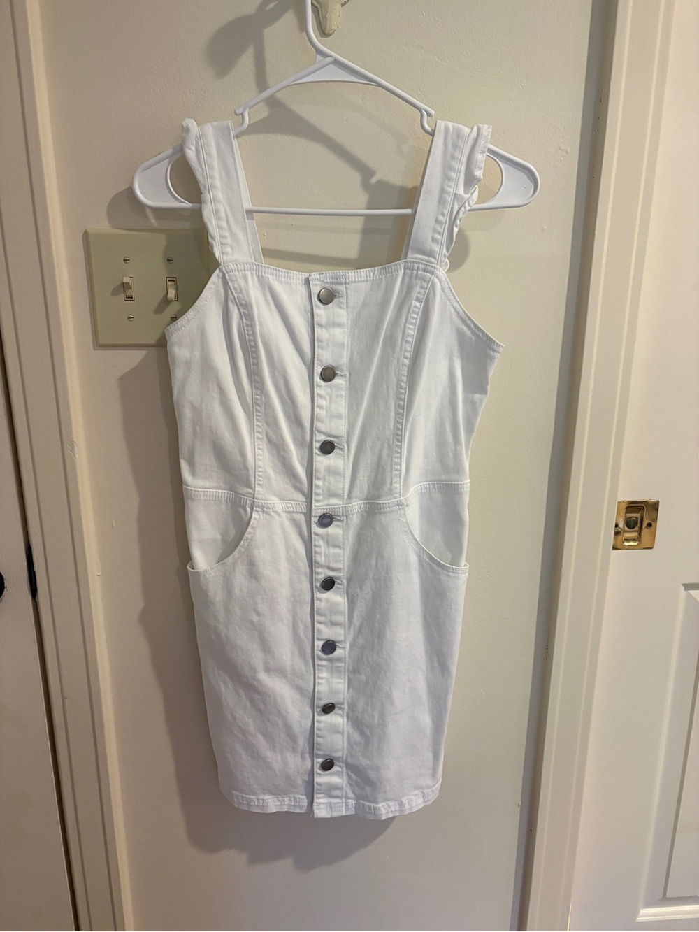 Tinseltown white denim dress